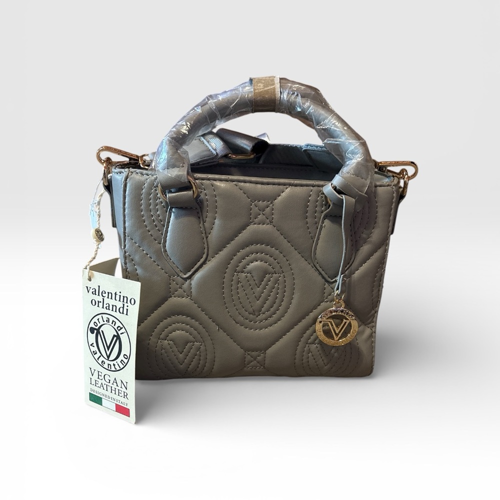 Valentino Orlandi Taupe Quilted Mini Bag - Picture 1 of 2